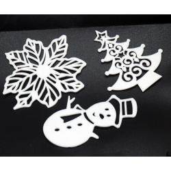 Комплект коледна декорация от пенополиетилен / антистатична пяна елха снежен човек Коледна звезда 220~345x350 мм дебелина 5 мм -3 броя