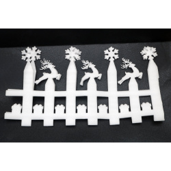 Fence with Snowflakes and Deer made of Antistatic Polyethylene Foam / 350x650 mm - 2 pieces