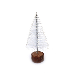Christmas Tree on Stan for Decoration / 110~120x45~55 mm /  White
