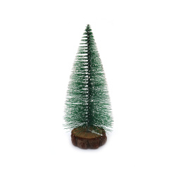 Χριστουγεννιάτικο δέντρο διακοσμητικό 147~157x60~68 mm πράσινο  σε βάση