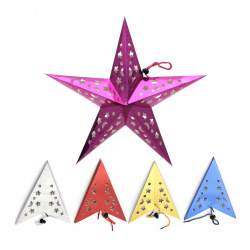 Χριστουγεννιάτικο στολίδι αστέρι 30 cm χαρτόνι Ποικιλία χρωμάτων