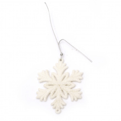 Christmas snowflake decoration 55x70x2 mm -3 pieces
