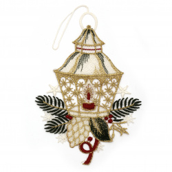 Not Available Online. You can also buy at EM ART stores and at +359 884 000 893 Christmas decoration lace handmade 160x100 mm Christmas lantern