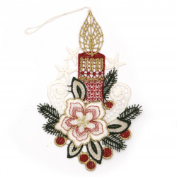 Not Available Online. You can also buy at EM ART stores and at +359 884 000 893 Christmas decoration lace handmade 145x90 mm candle