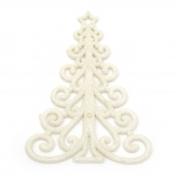 Χριστουγεννιάτικο δέντρο 135x105x4 mm κρεμαστό στολίδι με χρυσόσκονη -3 τεμάχια