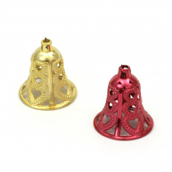 Christmas Bells for Decoration, 55x48 mm - 10 Pieces