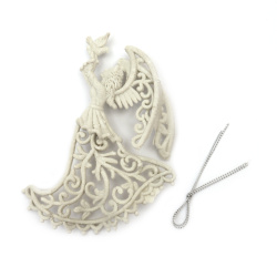 Christmas Decoration Angel with Dove, 132x100x10 mm - 2 Pieces