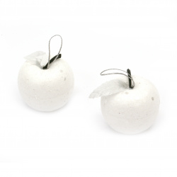 Styrofoam Christmas Ornaments for Decoration: Apples, 42x50 mm - 6 Pieces