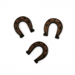 Wooden Horseshoes, 14x13x1.5 mm - 10 Pieces