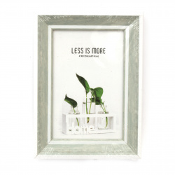 Stoc epuizat. Primeste notificare pe email cand produsul revine in stoc Rama foto pentru fotografie 100x150 mm culoare alb, gri verde