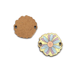 Connecting element MDF, Flower 26 mm, hole 3x2 mm -5 pieces