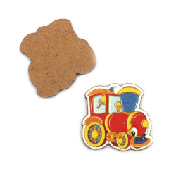 Locomotive from MDF for decoration 42x40 mm - 2 pieces