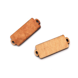 Wooden Connecting element, Blank 42x16x4 mm hole 3x2 mm - 10 pieces