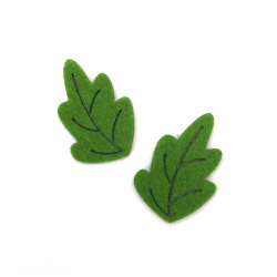 Felt Leaves, 2 mm, Laser Cut, 30/45 mm - 10 Pieces