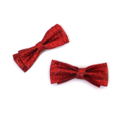 Panglică brocartă 60x25x9 mm culoare roșie - 5 bucăți