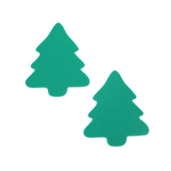 Flexible EVA Foam Die-Cut Christmas Tree 8.5x10.5 cm, 2 mm – Light Green, 3 pcs | Ideal for Festive Decorations, School Crafts & Creative DIY Projects
