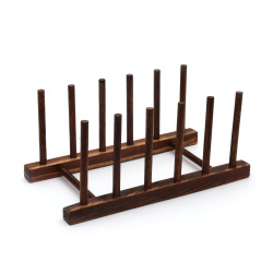 Wooden Stand /11.5x11.5x23 cm /  Brown