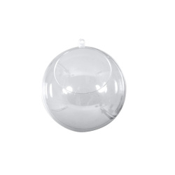 Transparent Plastic Ball, 2 Parts, 90 mm, Standing, with a 45 mm Opening