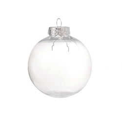 Set of Clear Plastic Ball: 100 mm with Metal Cap and Holder  