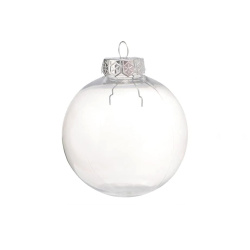 Set of Clear Plastic Ball: 70 mm with Metal Cap and Holder