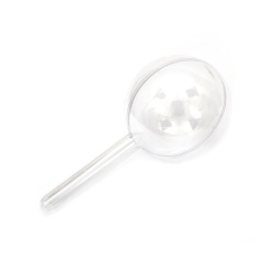 Transparent plastic ball with handle, 100 mm, openable