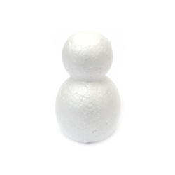 Styrofoam Snowman Decoration Blank, 45x73 mm - 5 Pieces