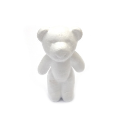 Styrofoam Bear for Decoration, 68x113x50 mm - 2 Pieces