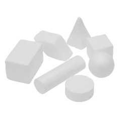 Set of Styrofoam Geometric Shapes - 7 Pieces