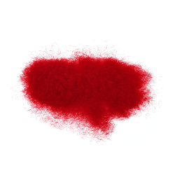 Artificial Grass Powder for Decoration 4-5 mm, Red Color - 50 Grams