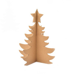 Christmas tree made of cardboard, 180x230 mm - 2 parts