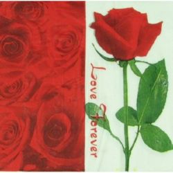 Napkin for Decoration Decoupage  Roses, 2-ply, 33x33cm, 1 piece