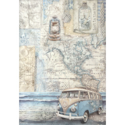Хартия за декупаж оризова ръчна STAMPERIA   Silent Sea van  A4