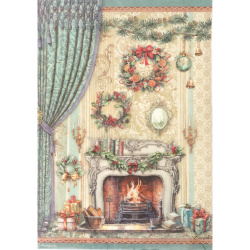 Хартия за декупаж оризова ръчна STAMPERIA   The Nutcracker chimney  A4