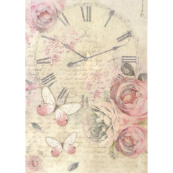 ДЕКУПАЖНА ОРИЗОВА ХАРТИЯ А4 STAMPERIA SHABBY ROSE