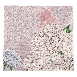 Napkin HOME FASHION 33x33 cm three-layer Pure and Strong lilac -1 piece