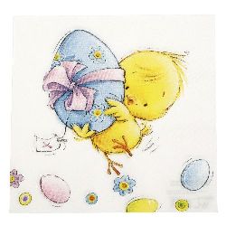 Napkin HOME FASHION 33x33 cm three-layer Easter Run -1 piece