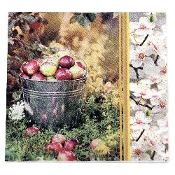Χαρτοπετσέτα HOME FASHION 33 -33 cm  Apple Season -1 τεμάχιο