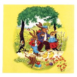 Салфетка HOME FASHION 33x33 см трипластова Osterspaziergang -1 брой