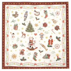 Decorative Napkin for Decoupage with 3 layers AMBIENTE / Christmas Ornaments / 33x33 cm - 1 piece