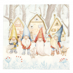 Decoupage napkin Ambiente 33x33 cm three-layer Gnomes -1 piece