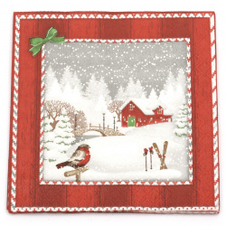 Decoupage napkin Ambiente 33x33 cm three-layer Snowfall -1 piece