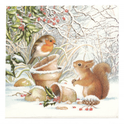 Decoupage napkin Ambiente 33x33 cm three-layer Winter Picture -1 piece