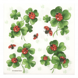Decoupage χαρτοπετσέτα Ambiente 33x33 cm  Lots of Luck -1 τεμαχιο