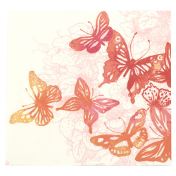 Салфетка ti-flair 33x33 см трипластова Amazing Butterflies red -1 брой