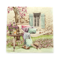 Napkin for decoupage Ambiente 33x33 cm three-layer Relaxing - 1 piece