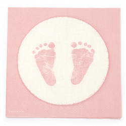Napkin for decoupage Ambiente 33x33 cm three-layer Baby Steps Girl - 1 piece