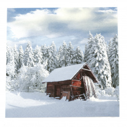 Χαρτοπετσέτα ti-flair 33x33 cm τριών στρώσεων Sunny Winter Morning -1 τεμάχιο