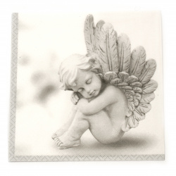 Χαρτοπετσέτα ti-flair 33x33 cm τριών στρώσεων Dreaming Angel γκρι -1 τεμάχιο