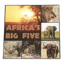 Χαρτοπετσέτα ti-flair 33x33 cm τριών στρώσεων Africas Big Five -1 τεμάχιο