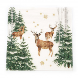 Napkin for decoupage - Ti-flair 33x33 cm three-ply In the Winter Forest - 1 piece